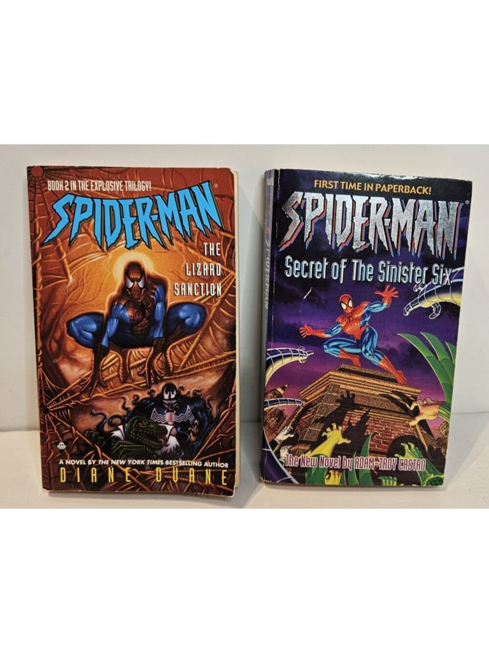 2 Books | Spider-Man The Lizard Sanction & Secret Of The Sinister 6 Paper Back